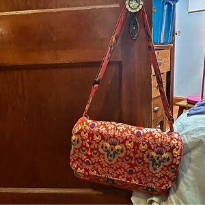 Floral Red Shoulder Bag